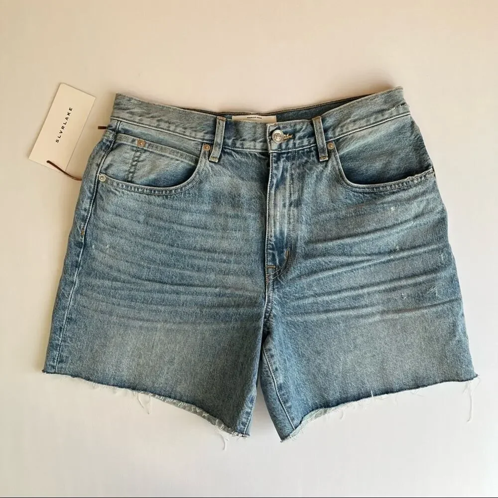 SLVRLAKE Dakota High Rise Relaxed Cut Off Denim Shorts - Picture 9 of 11